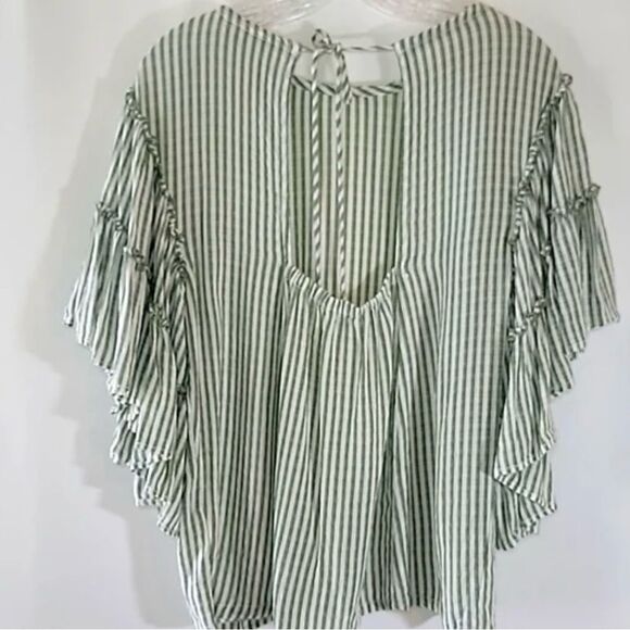 ANTHROPOLOGIE PILCRO | Green & White Sybil Top | Size: Small - Picture 2 of 7